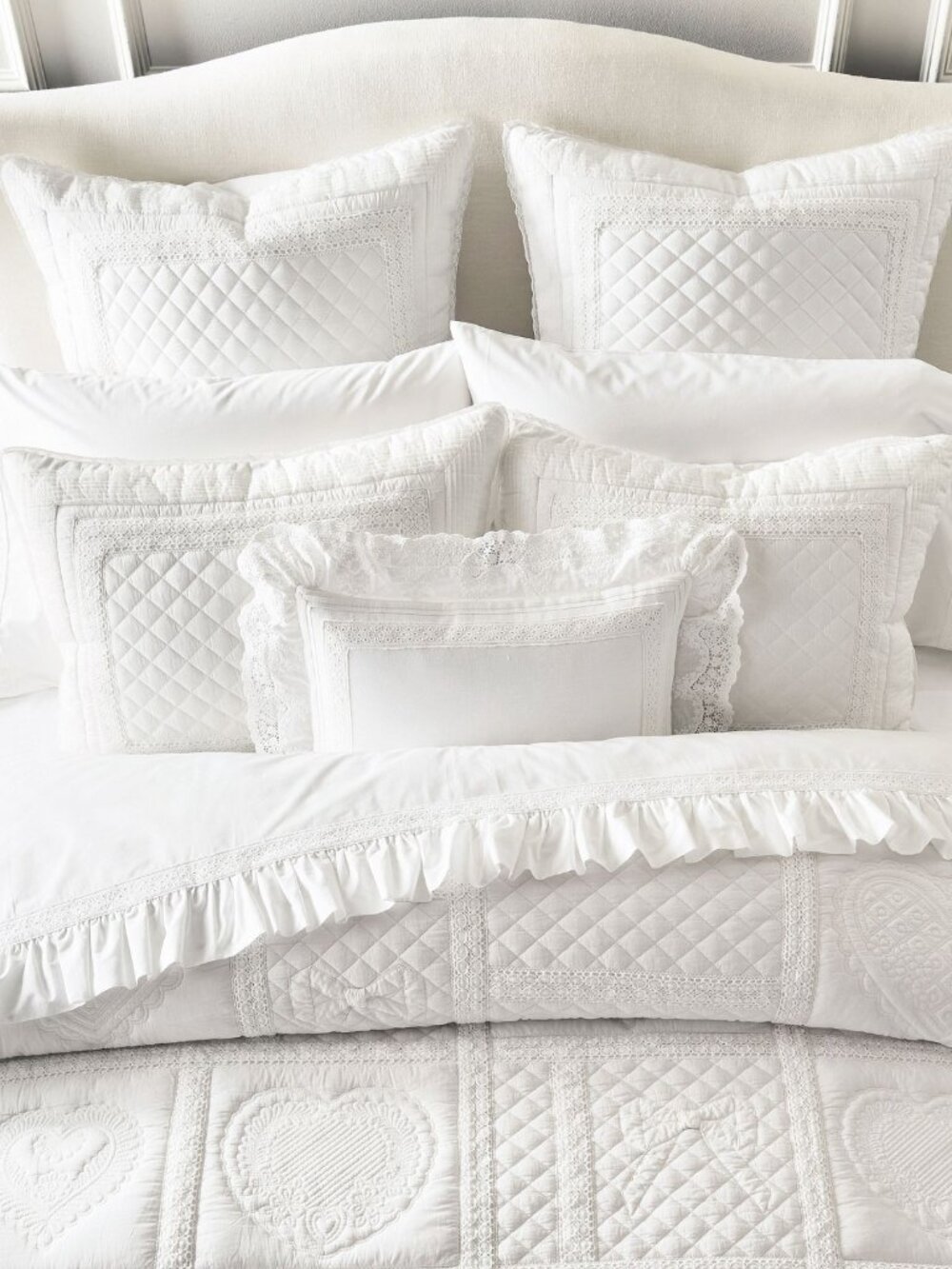 LoveShackFancy x Pottery Barn NWT Ruffle Crochet Pillowcases Standard - Picture 4 of 6